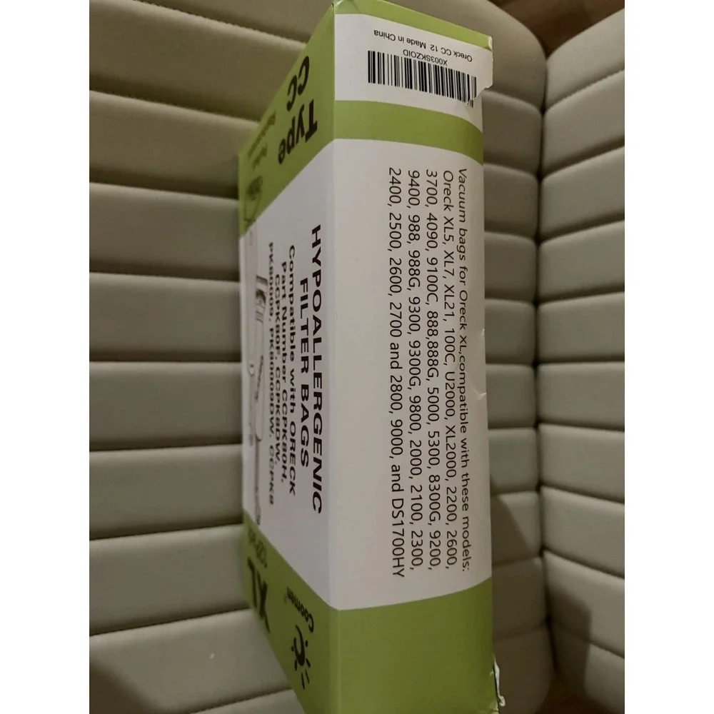 10 Pack Cooman For Oreck XL Vacuum Bags Hypoallergenic Disposable CCPK80H